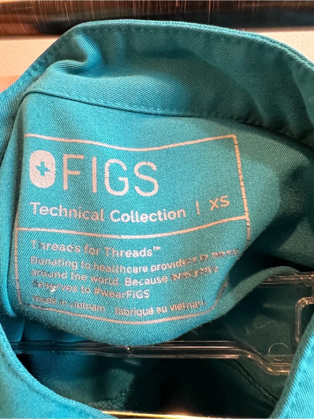 Figs Teal Short-Sleeve Scrub Top - Picture 3 of 5